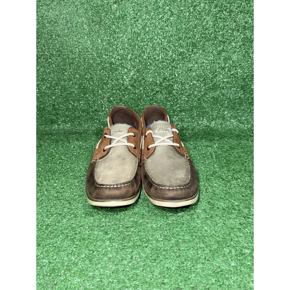 Clarks Mens Size 8.5 Noonan Lace Brown Deck Boat Shoes Casual Comfort Sneakers